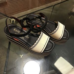 Black and white shoes by Kate Spade.